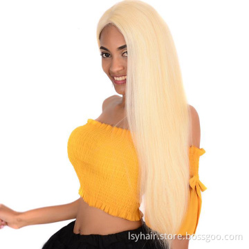 Lsy Platinum Blonde #613 Straight 100% Human Hair Weaving 10''-30''Inches One Bundles Remy Hair Overnight Shipping